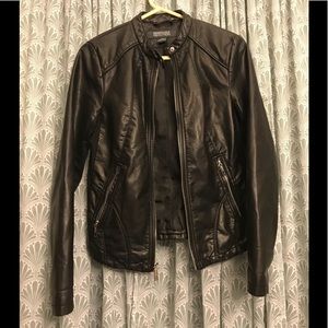 Kenneth Cole Reaction faux leather moto jacket
